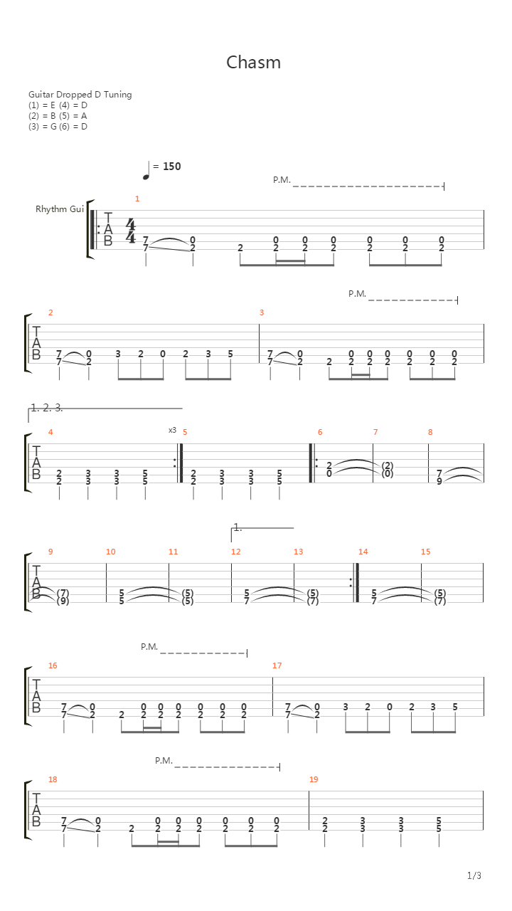 Chasm吉他谱