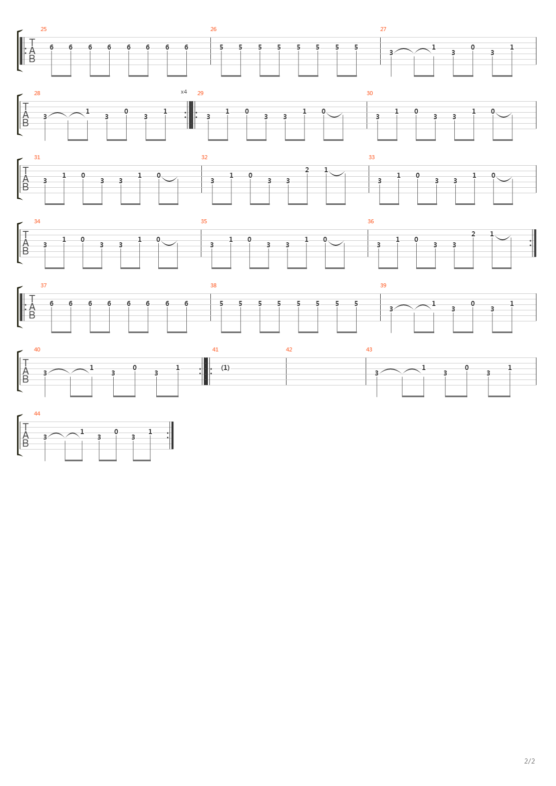 Journey Of The Withering Soul吉他谱