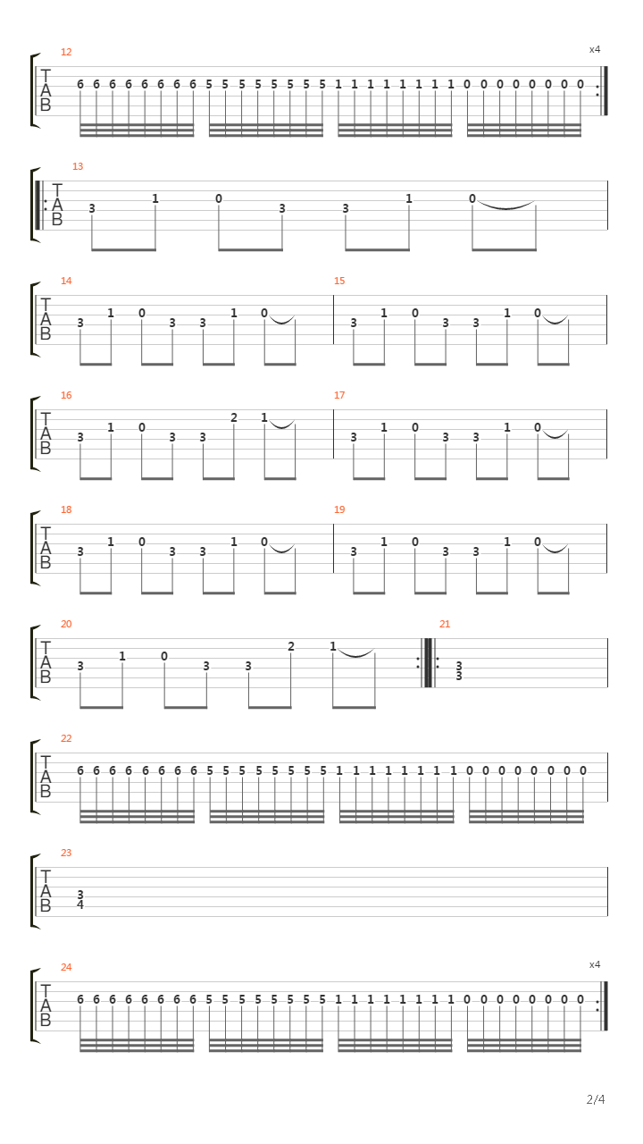 Journey Of The Withering Soul吉他谱