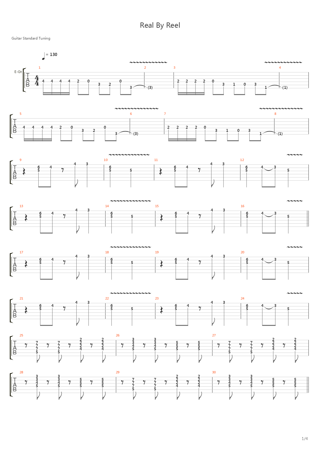 Real By Reel吉他谱