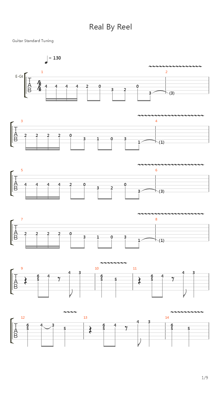 Real By Reel吉他谱