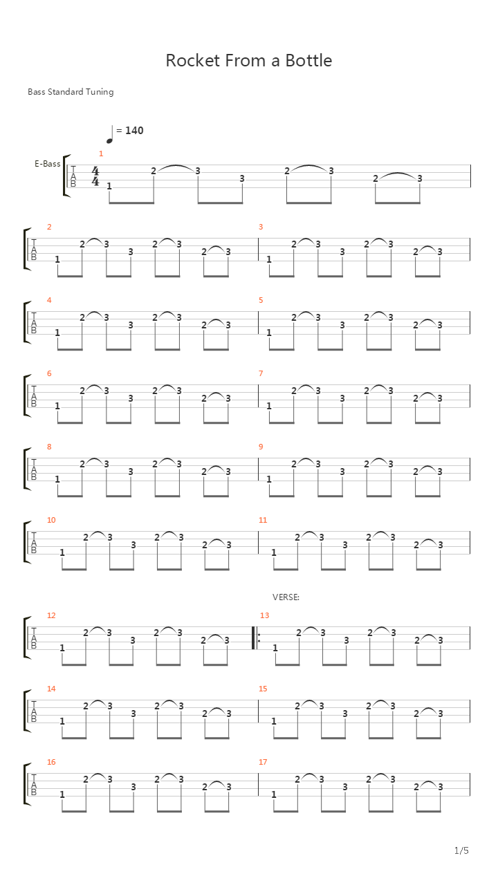 Rocket From A Bottle吉他谱