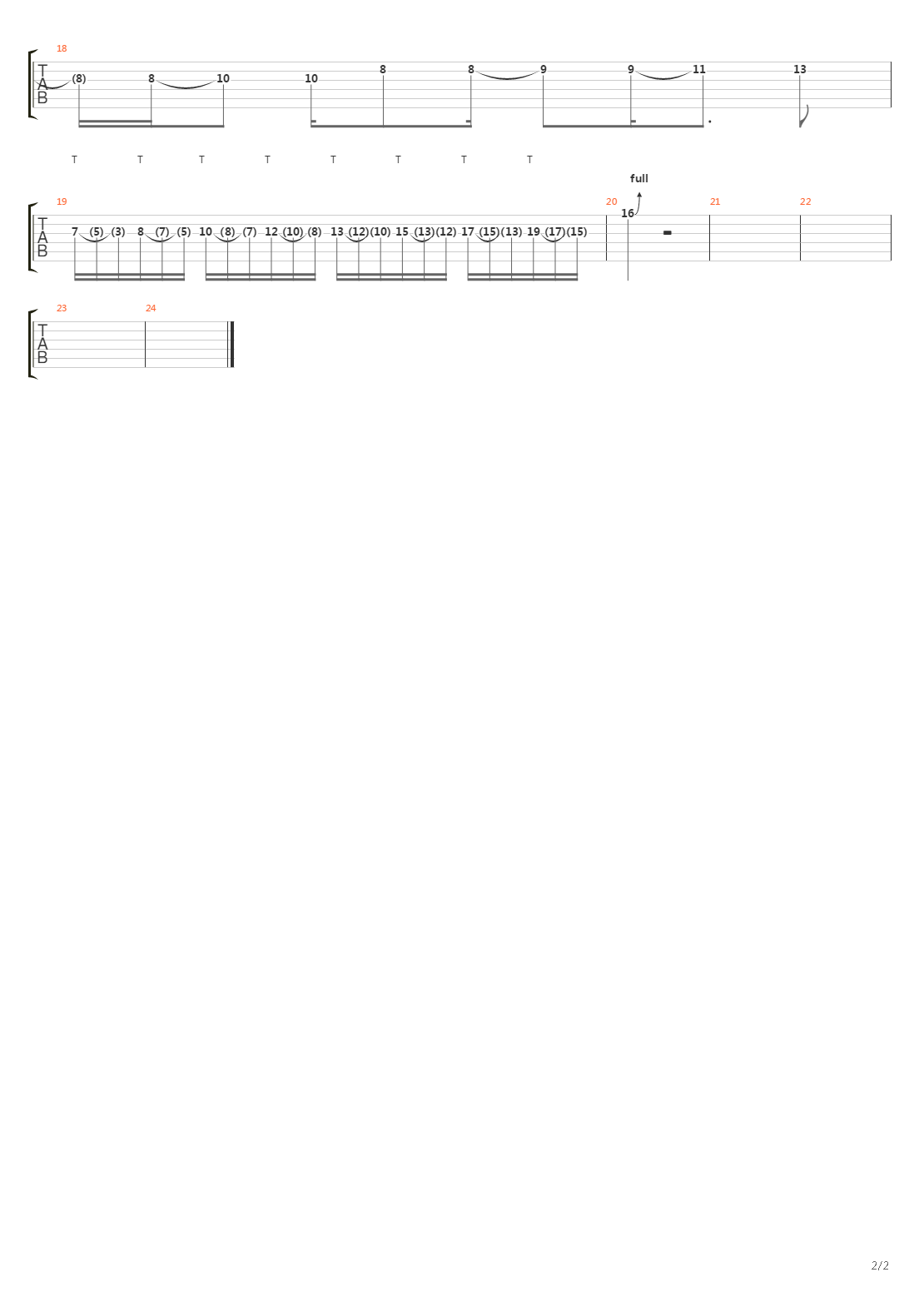 Hit The Ground吉他谱