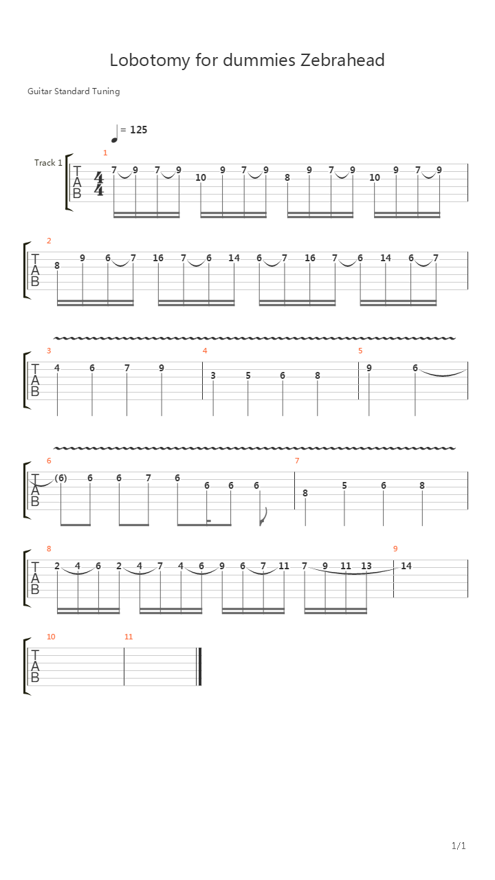 Lobotomy For Dummies (solo)吉他谱