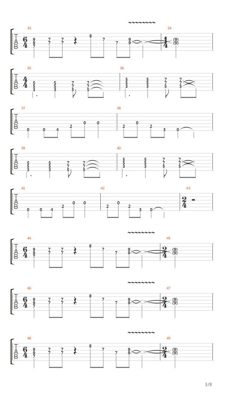 Same Old Song And Dance吉他谱