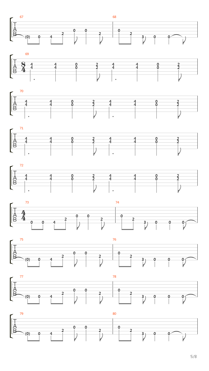 Same Old Song And Dance吉他谱