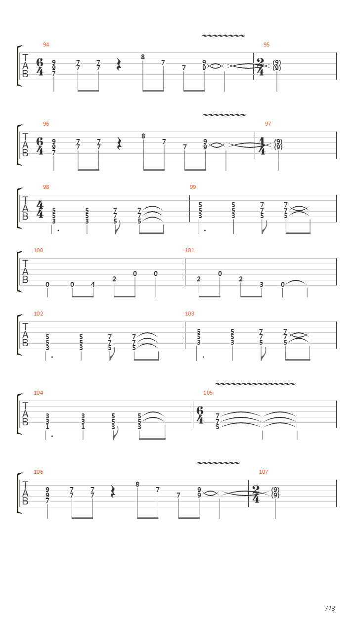 Same Old Song And Dance吉他谱