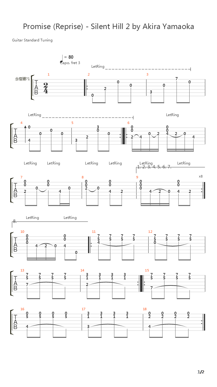 Promise (Reprise) (cover by oldwhtman)吉他谱