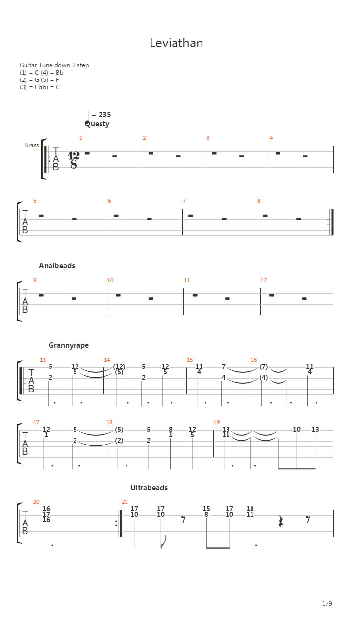 Levithan吉他谱