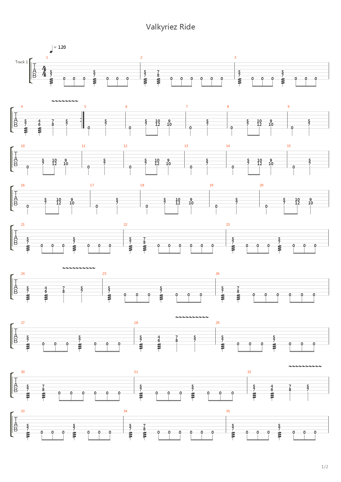 Valkyries Ride吉他谱