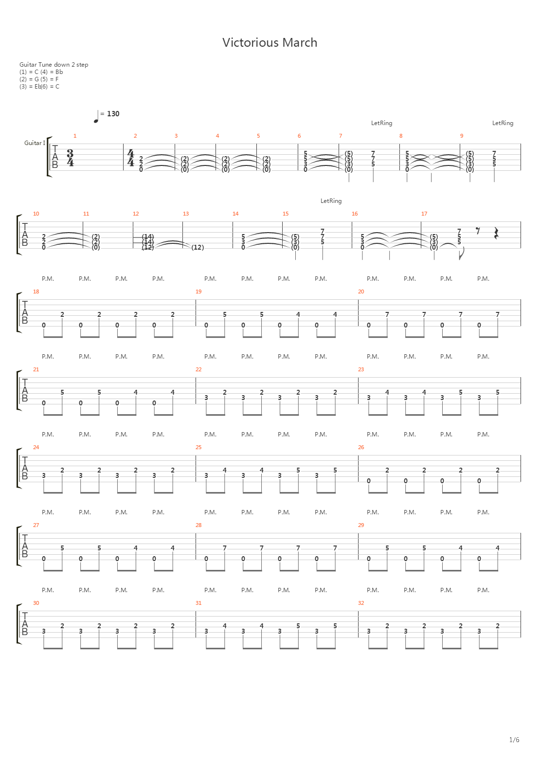 Victorious March吉他谱