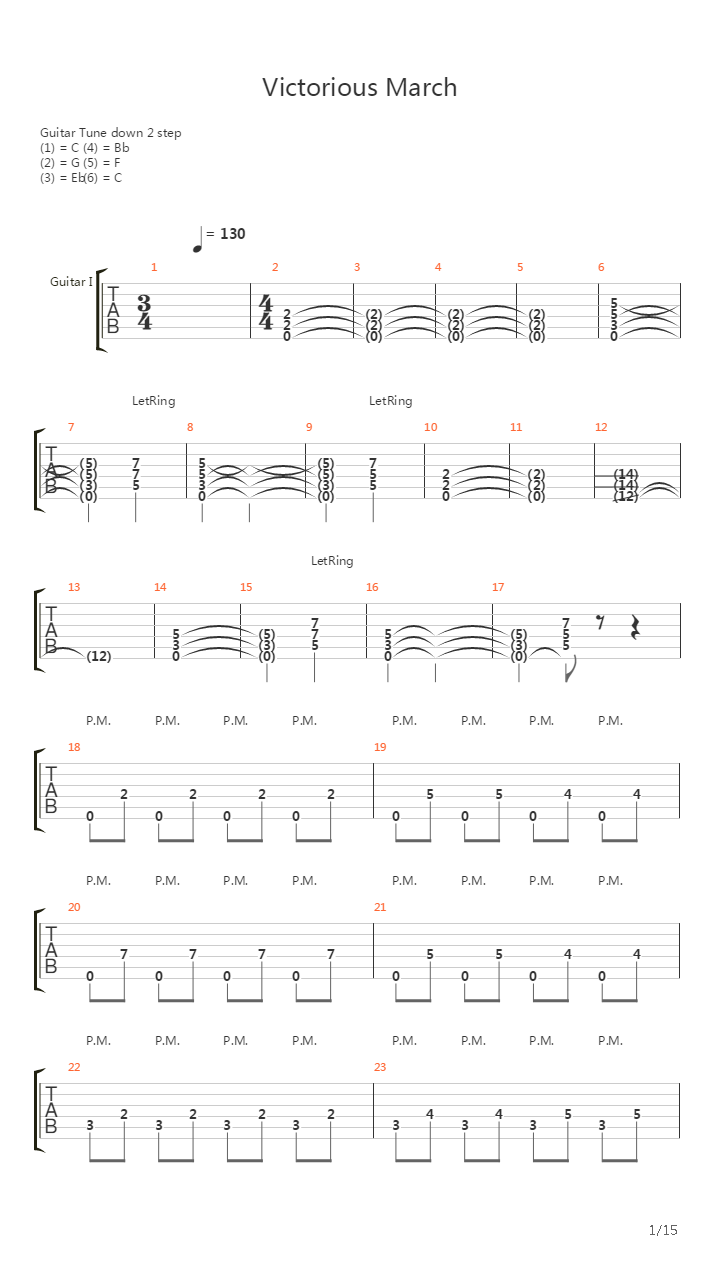 Victorious March吉他谱