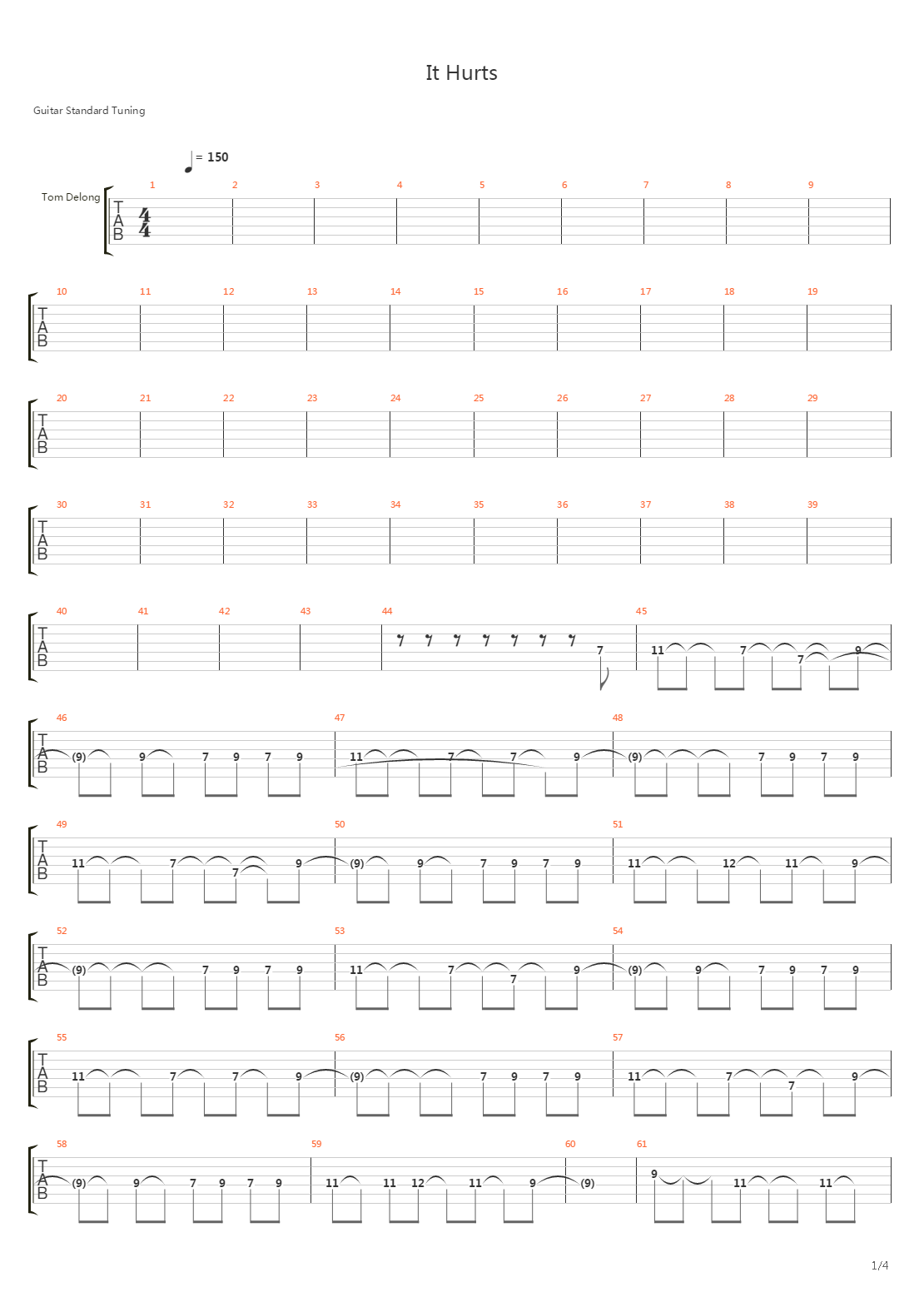 It Hurts吉他谱