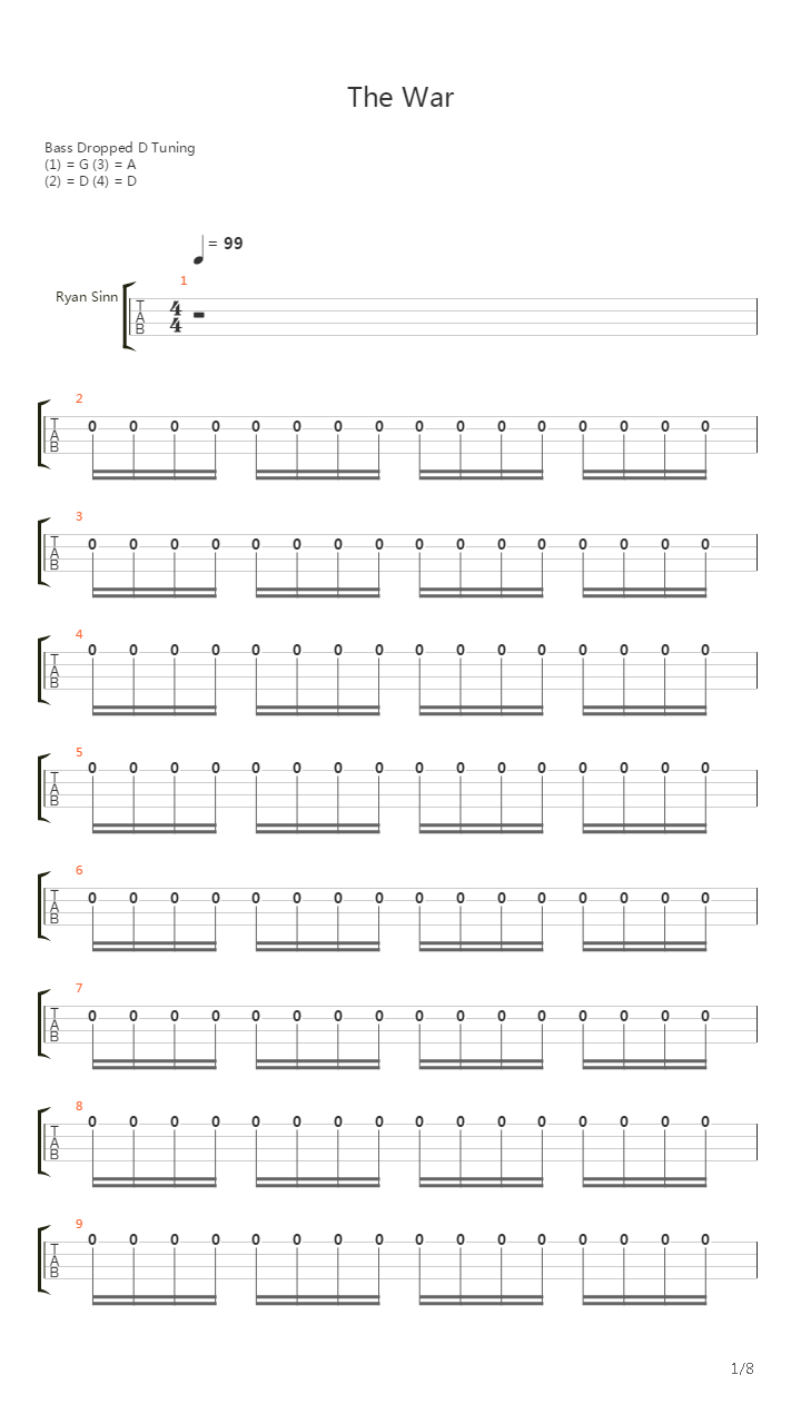 The War吉他谱