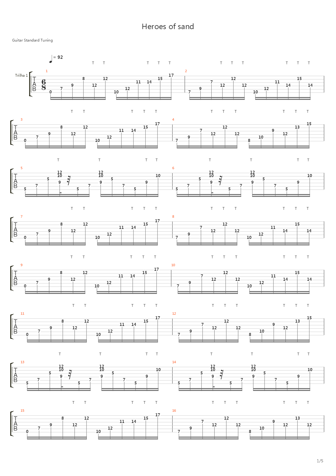 Heroes of Sand吉他谱