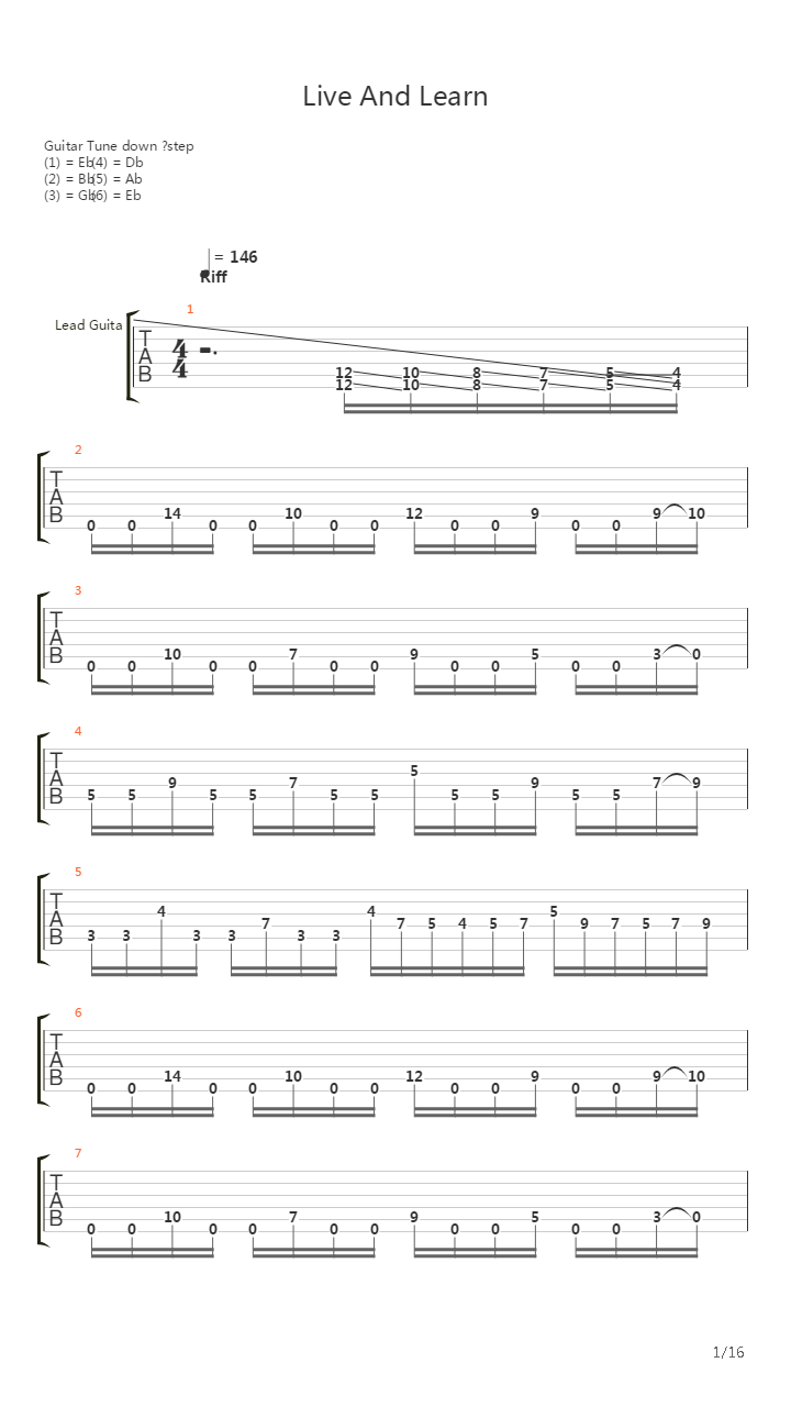 Live And Learn吉他谱