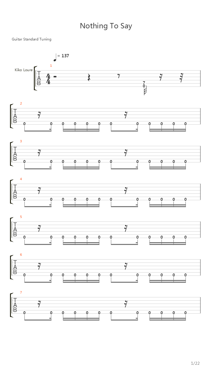 Nothing To Say吉他谱