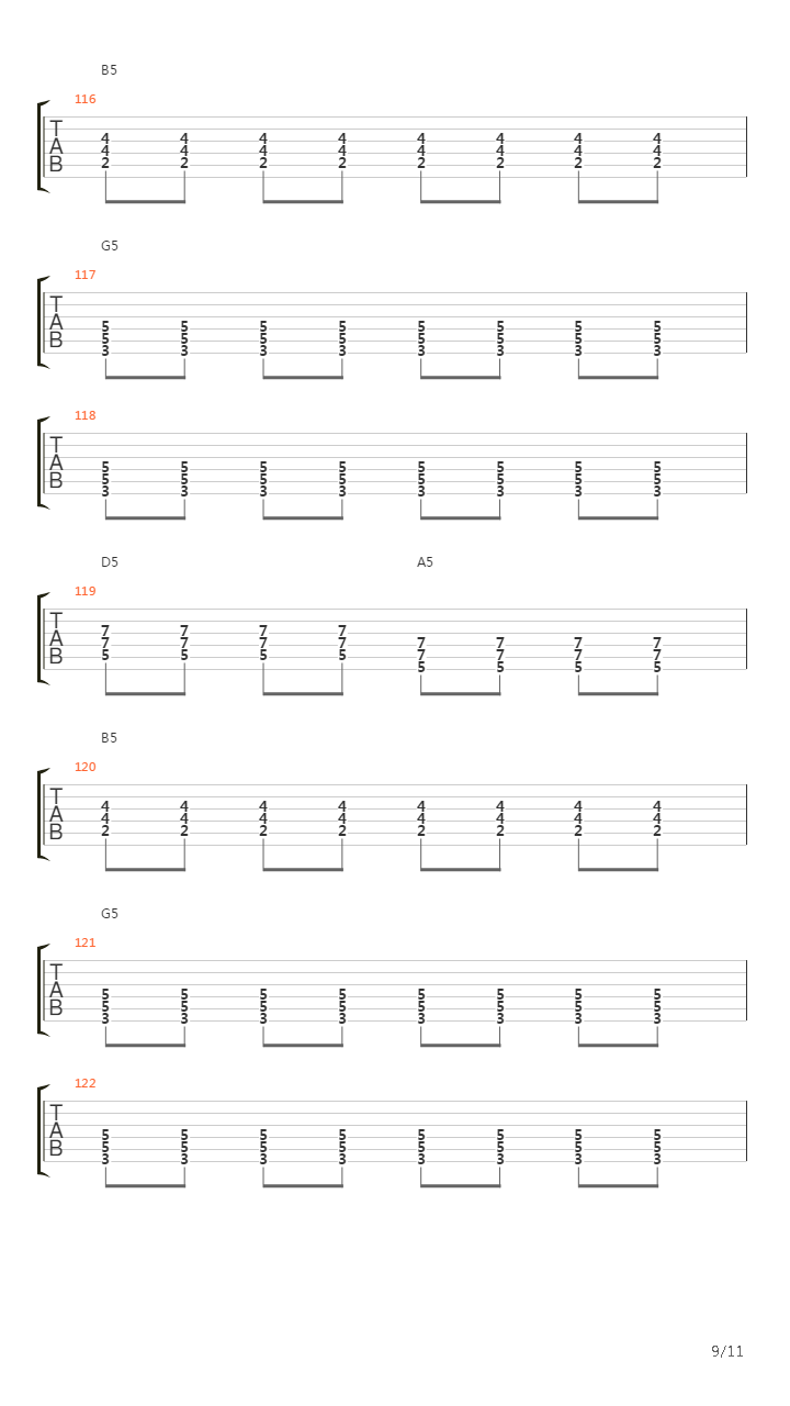 Hymn For The Dead吉他谱