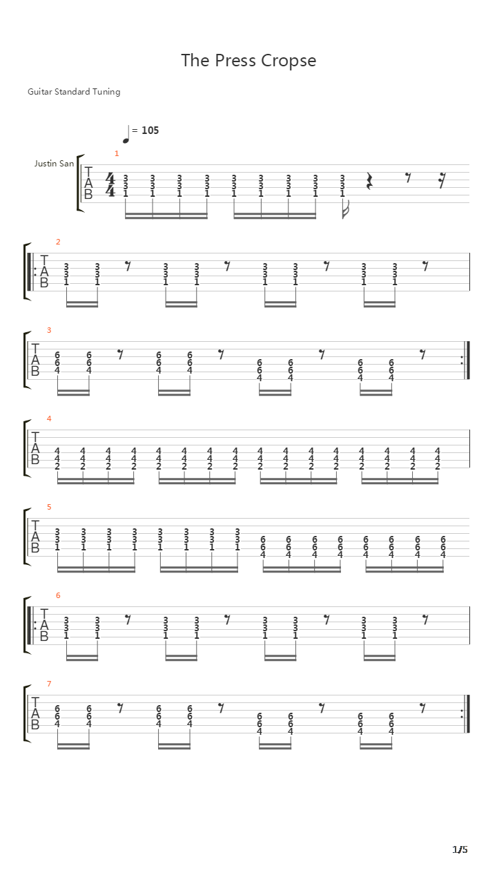 The Press Corpse吉他谱