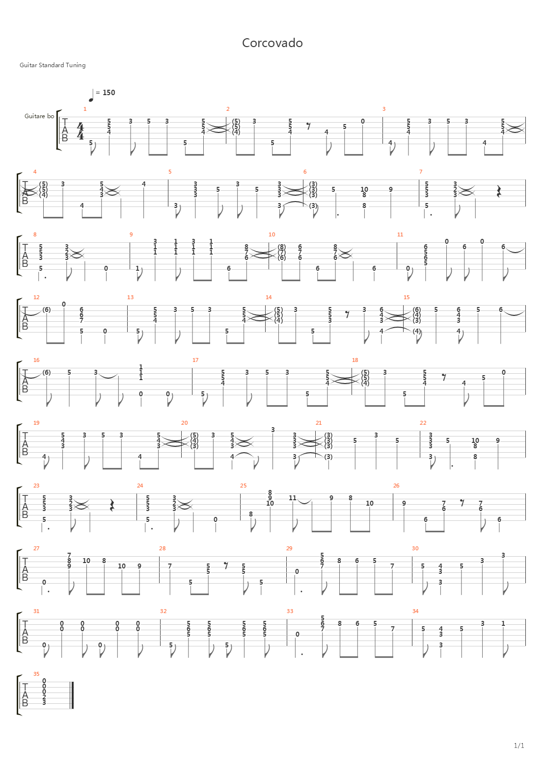 Corcovado吉他谱