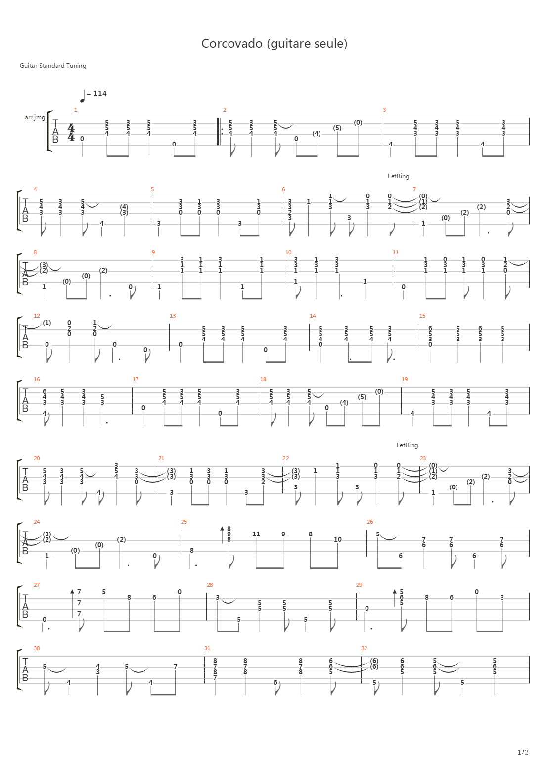 Corcovado吉他谱