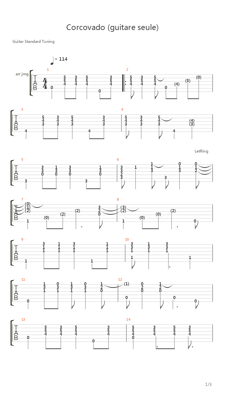 Corcovado吉他谱