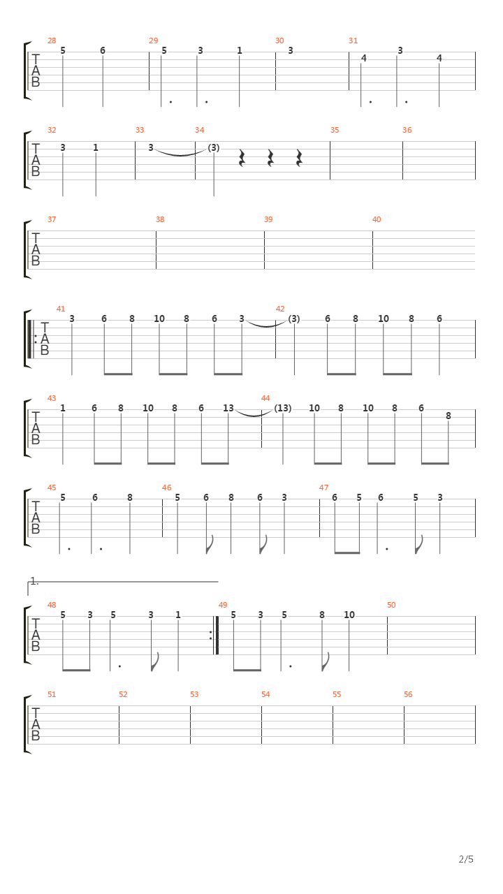 Prologue吉他谱