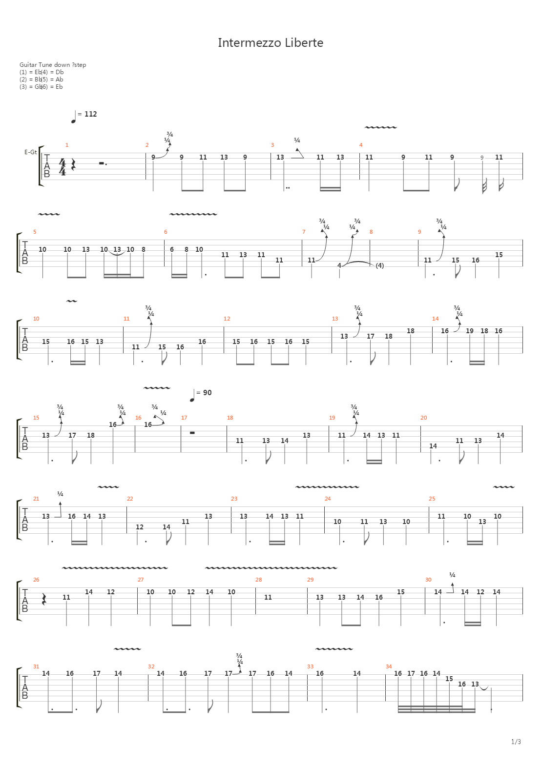 Intermezzo Liberte吉他谱