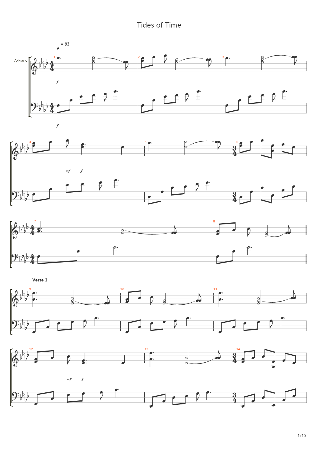 Tides Of Time吉他谱