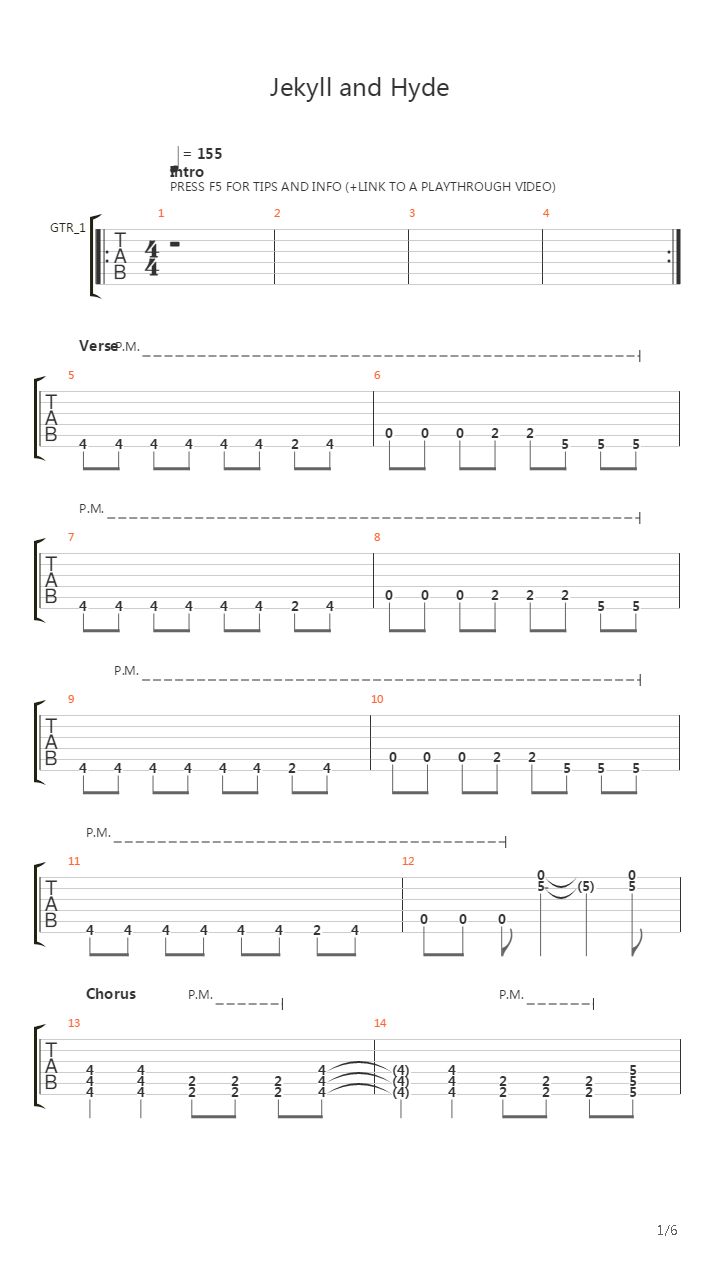Jekyll And Hyde吉他谱