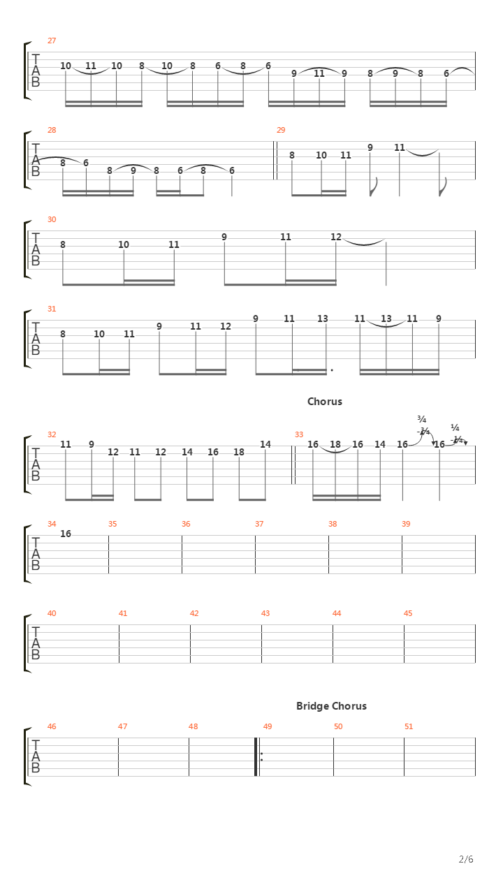 Erase吉他谱