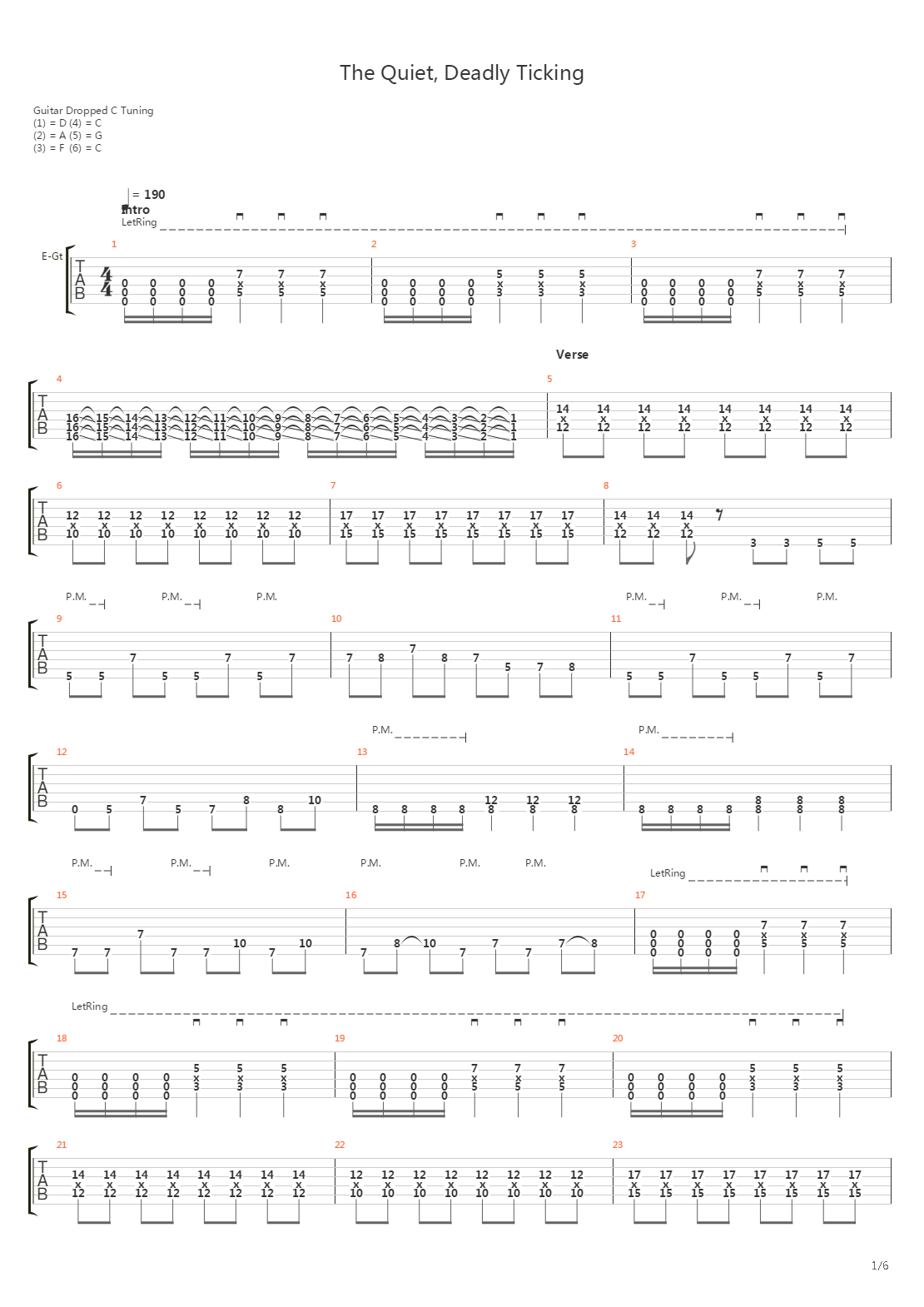 The Quiet Deadly Ticking吉他谱
