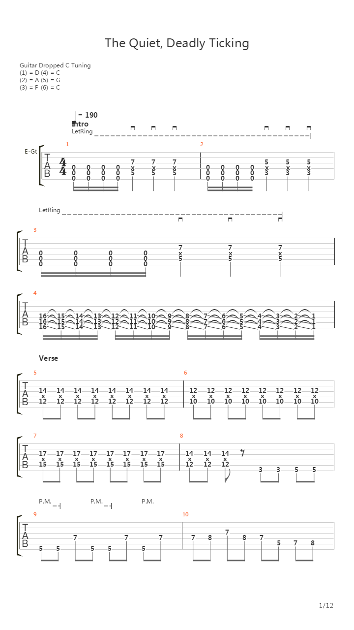 The Quiet Deadly Ticking吉他谱