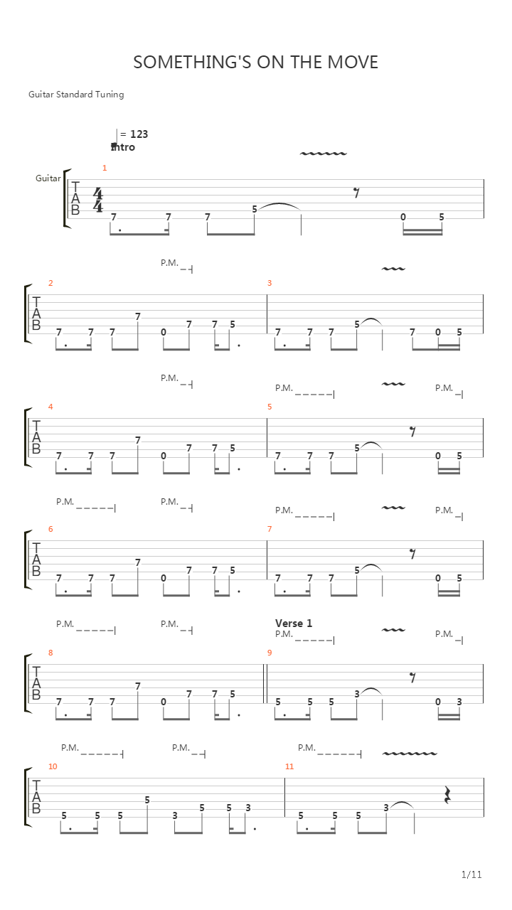Somethings On The Move吉他谱