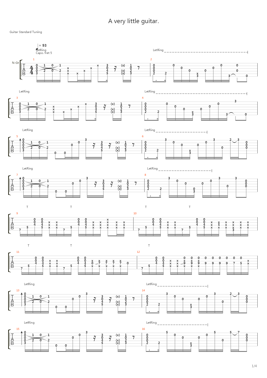 A Very Little Guitar吉他谱