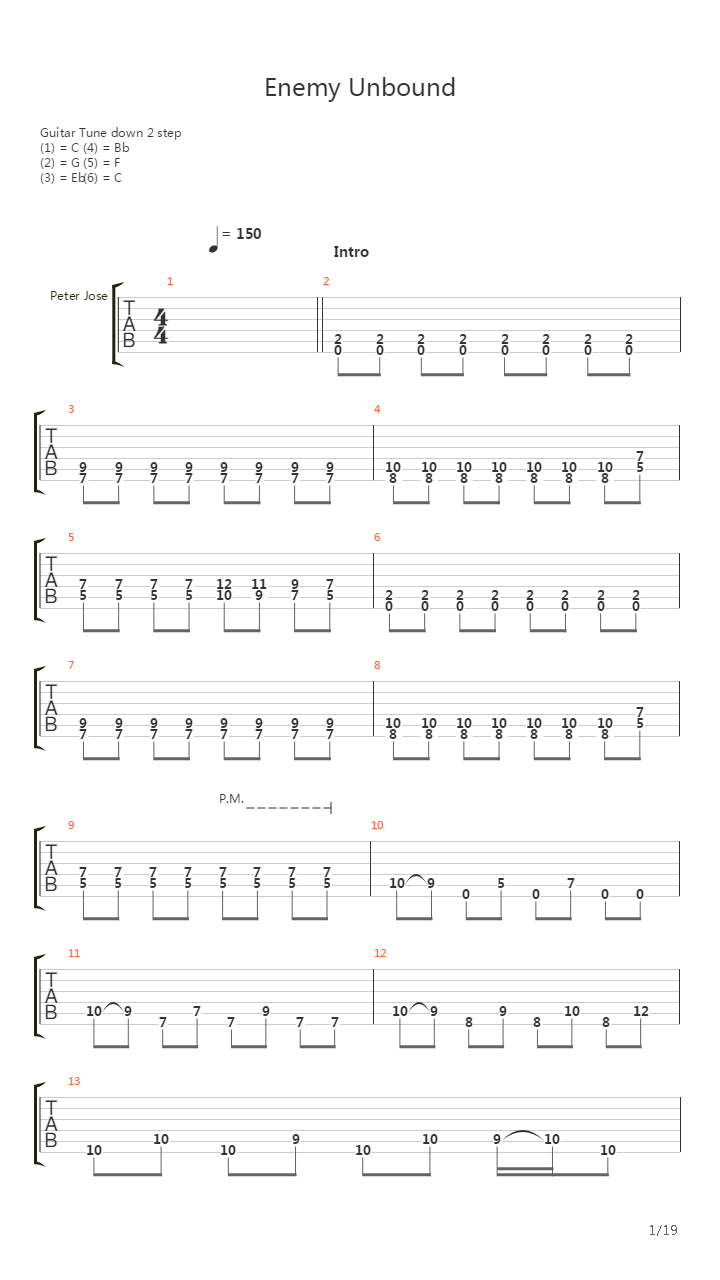 Enemy Unbound吉他谱