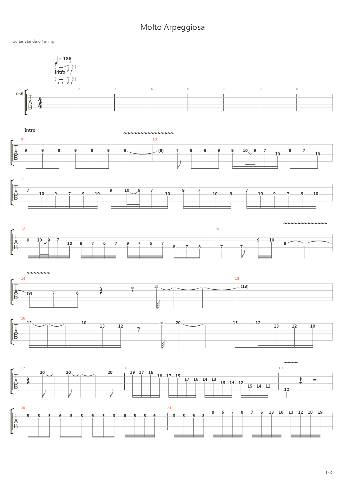 Molto Arpeggiosa吉他谱