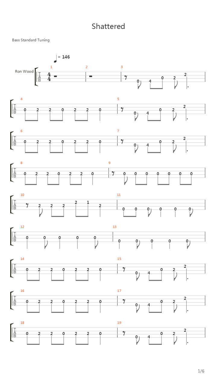 Shattered吉他谱