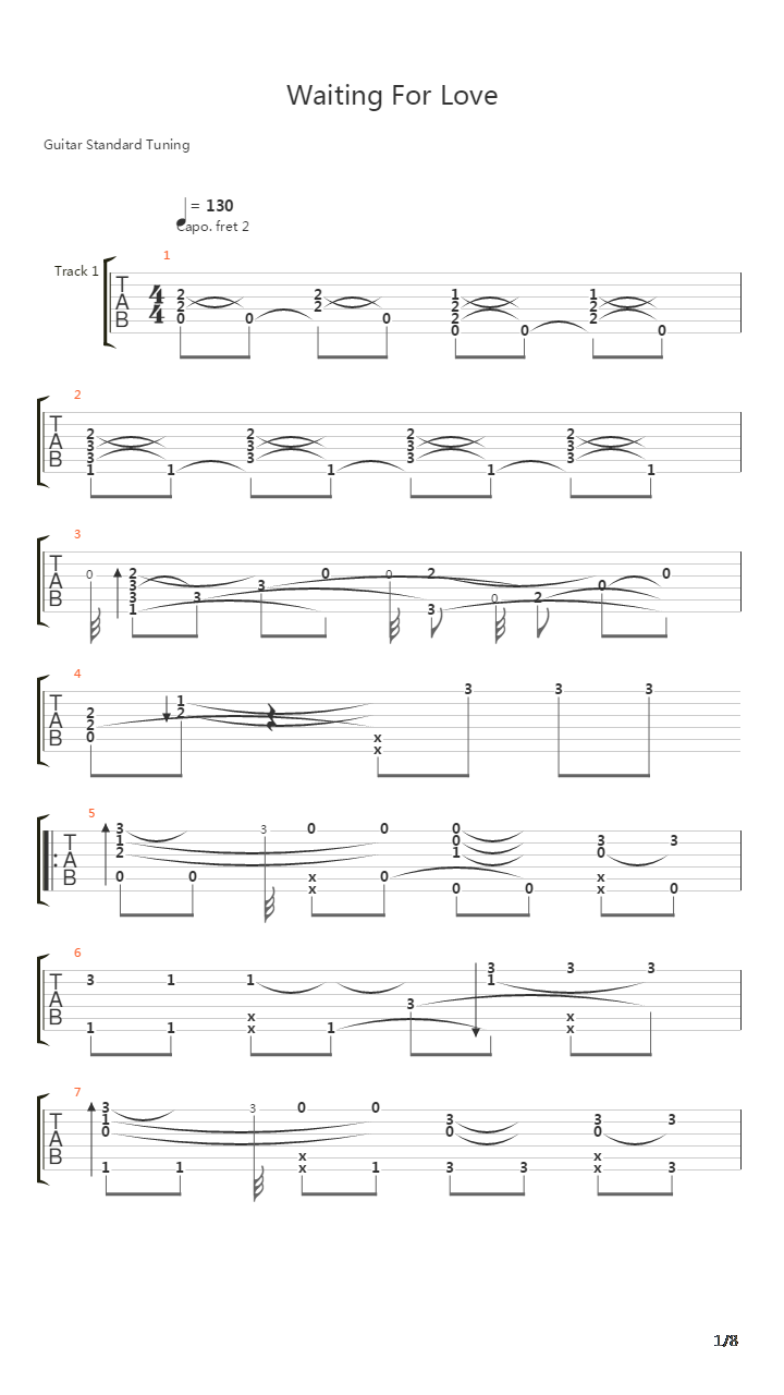 Waiting For Love (EPguitars)吉他谱