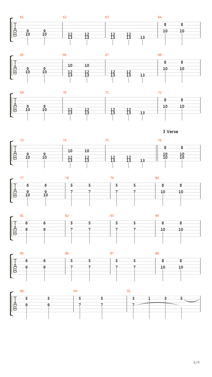 Battery In Your Leg吉他谱