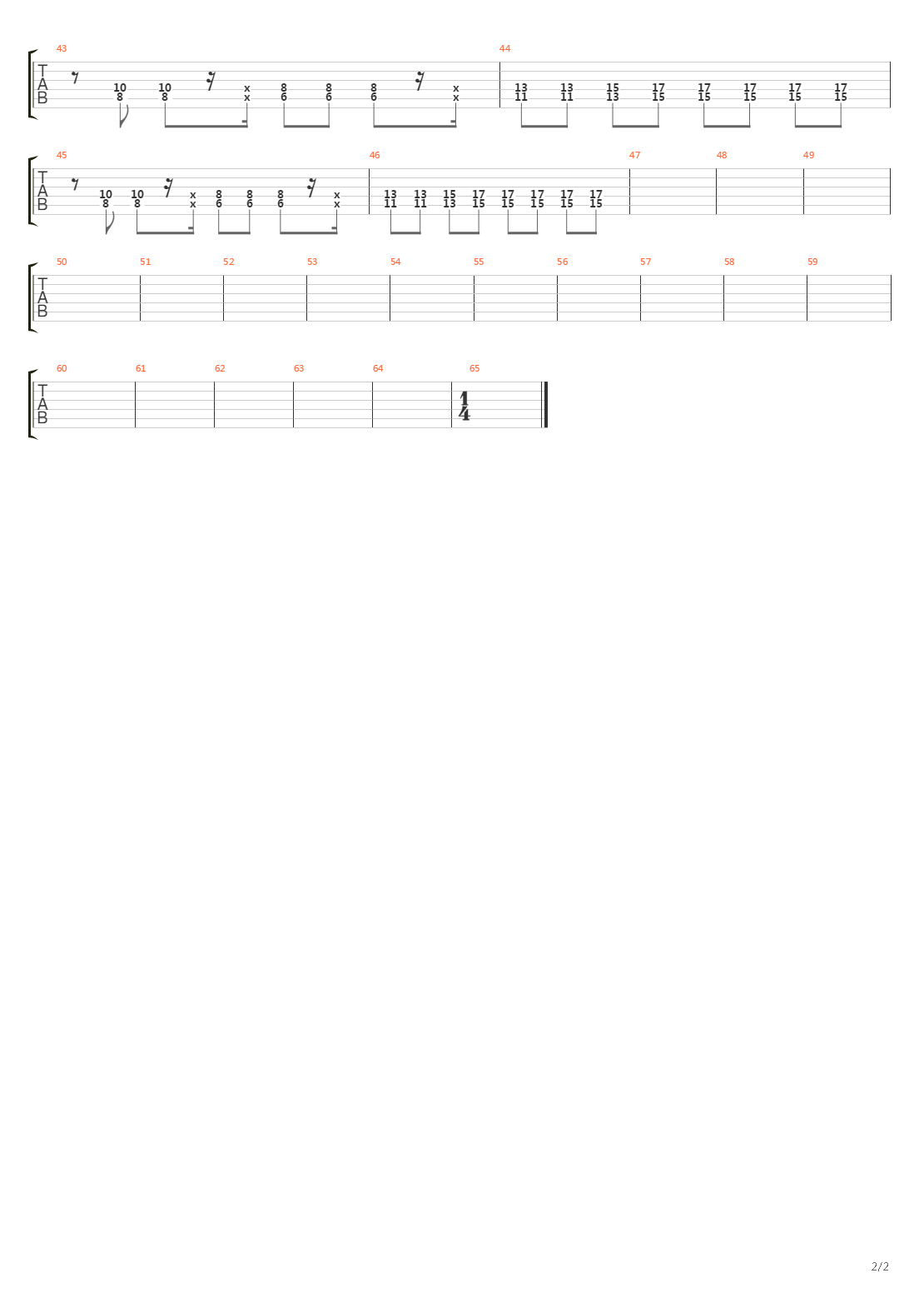 Song 2吉他谱