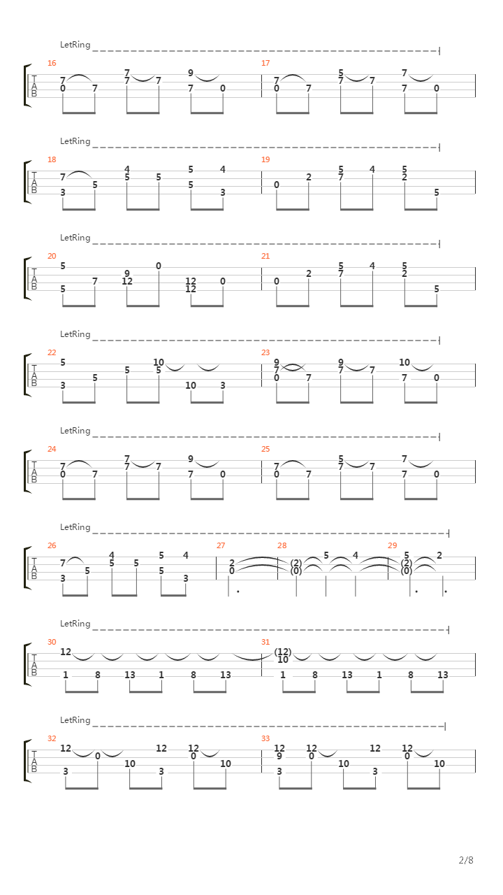 Losing You (bass)吉他谱