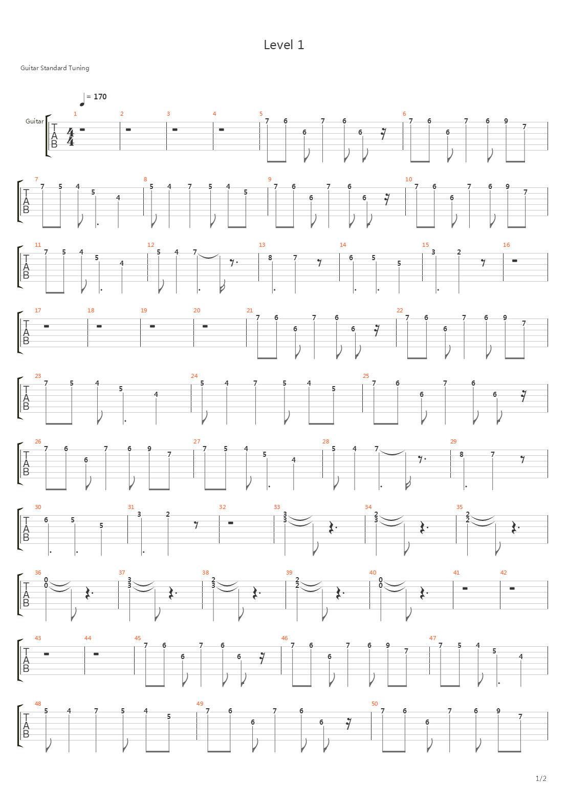 Level 1吉他谱