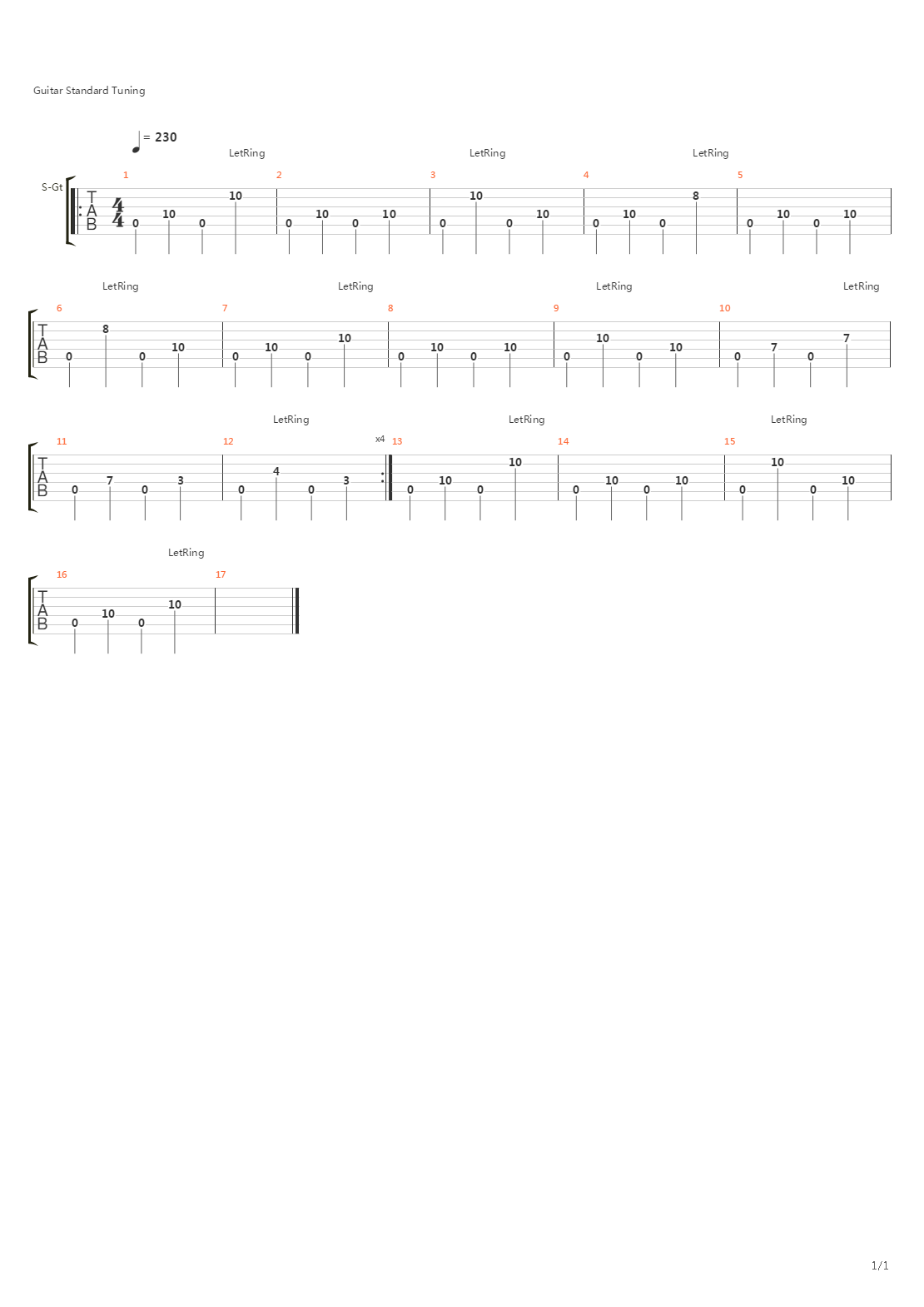 Fading吉他谱