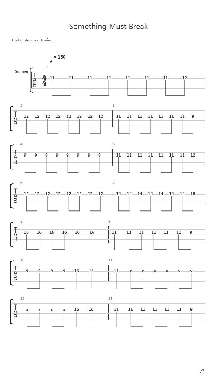 Something Must Break吉他谱
