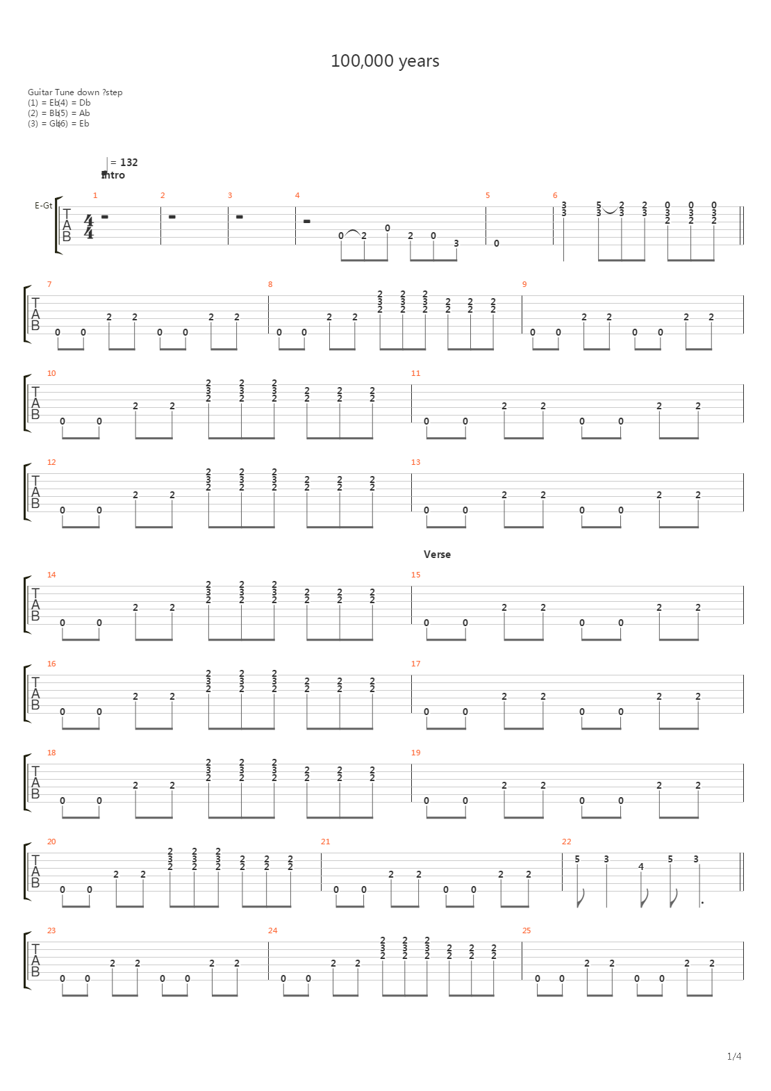 Song lyrics with guitar chords for Twenty Years