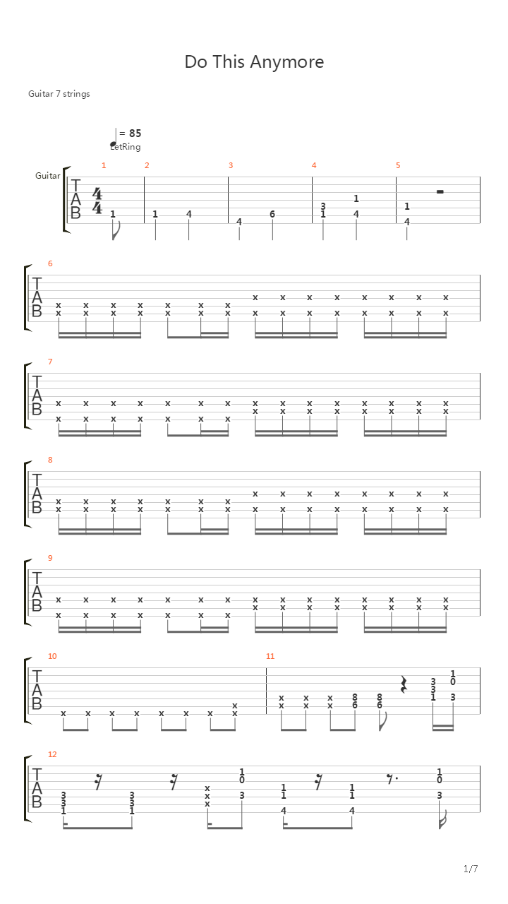 Do This Anymore吉他谱