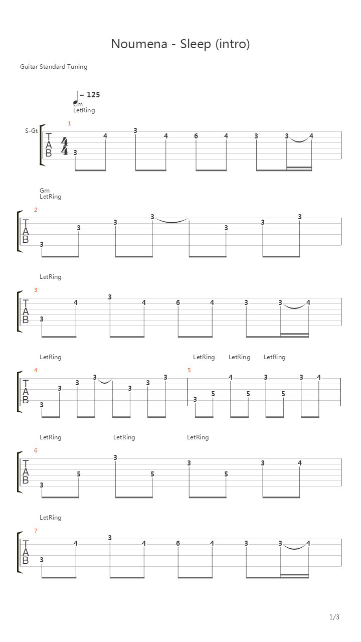 Sleep (Intro)吉他谱
