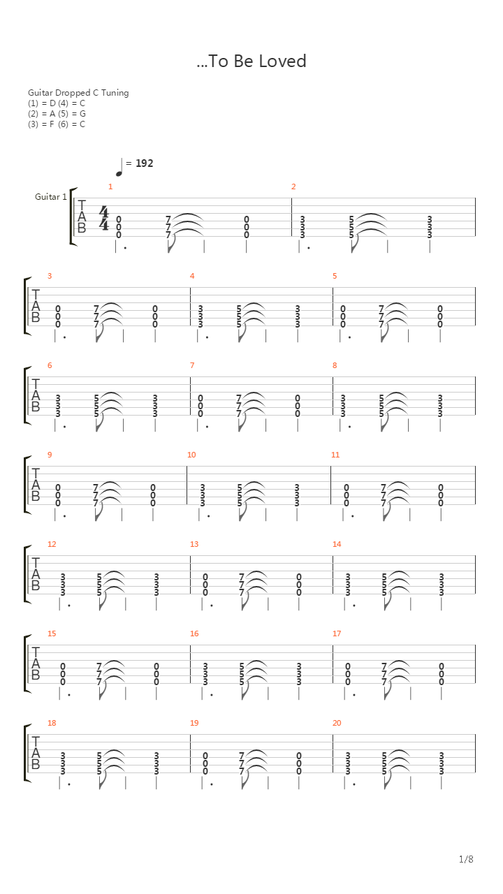 To Be Loved吉他谱