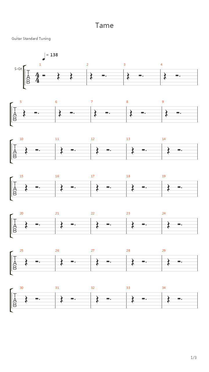 Tame吉他谱